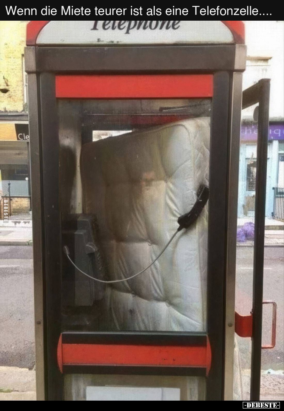 Wenn die Miete teurer ist als eine Telefonzelle.