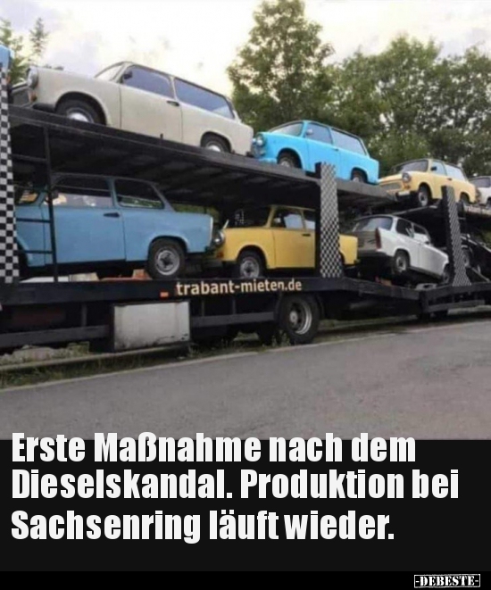 Erste Maßnahme nach dem Dieselskandal. Produktion.. - Lustige Bilder | DEBESTE.de