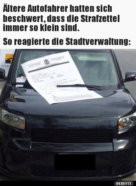 Ältere Autofahrer hatten sich beschwert, dass die.. - Lustige Bilder | DEBESTE.de