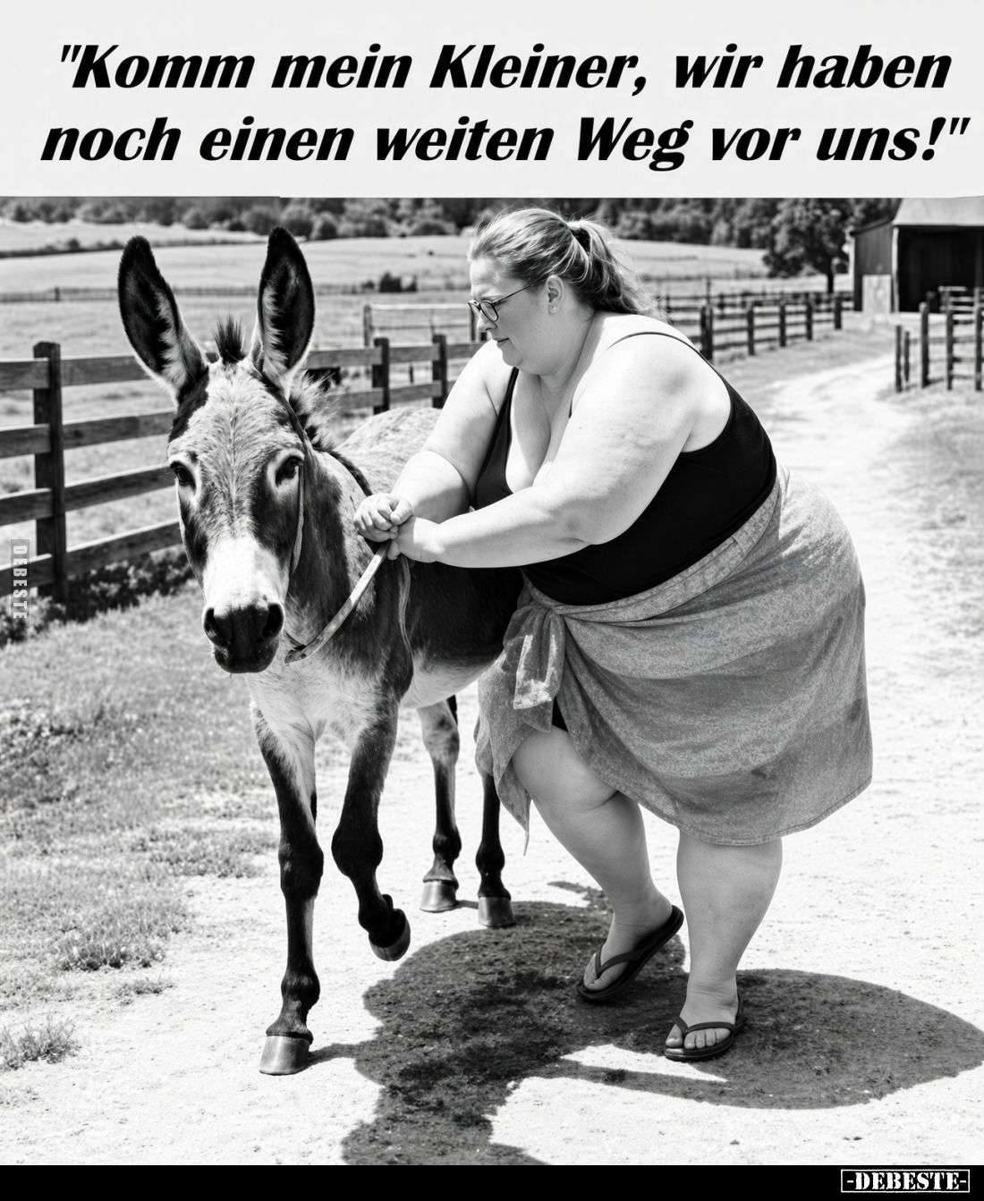 "Komm mein Kleiner, wir haben noch einen weiten Weg vor uns!"