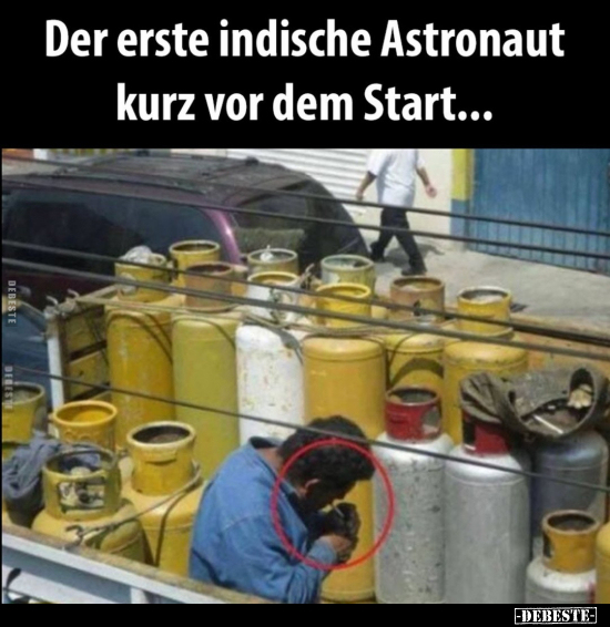 Der erste indische Astronaut kurz vor dem Start.. - Lustige Bilder | DEBESTE.de