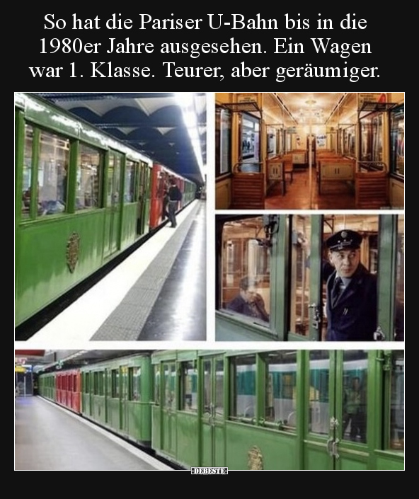 So hat die Pariser U-Bahn bis in die 1980er Jahre.. - Lustige Bilder | DEBESTE.de