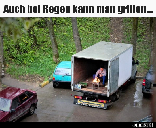 Auch bei Regen kann man grillen... - Lustige Bilder | DEBESTE.de