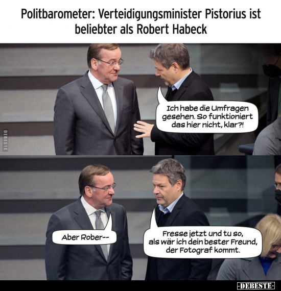 Politbarometer: Verteidigungsminister Pistorius ist.. - Lustige Bilder | DEBESTE.de
