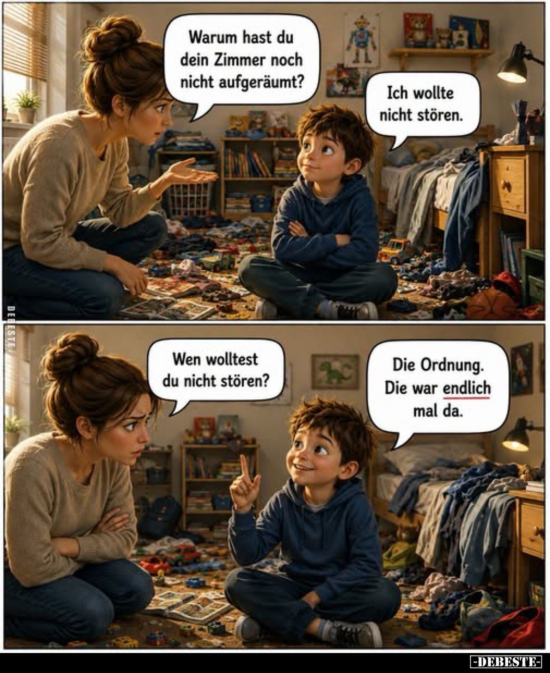 Warum hast du dein Zimmer noch nicht aufgeräumt?.. - Lustige Bilder | DEBESTE.de