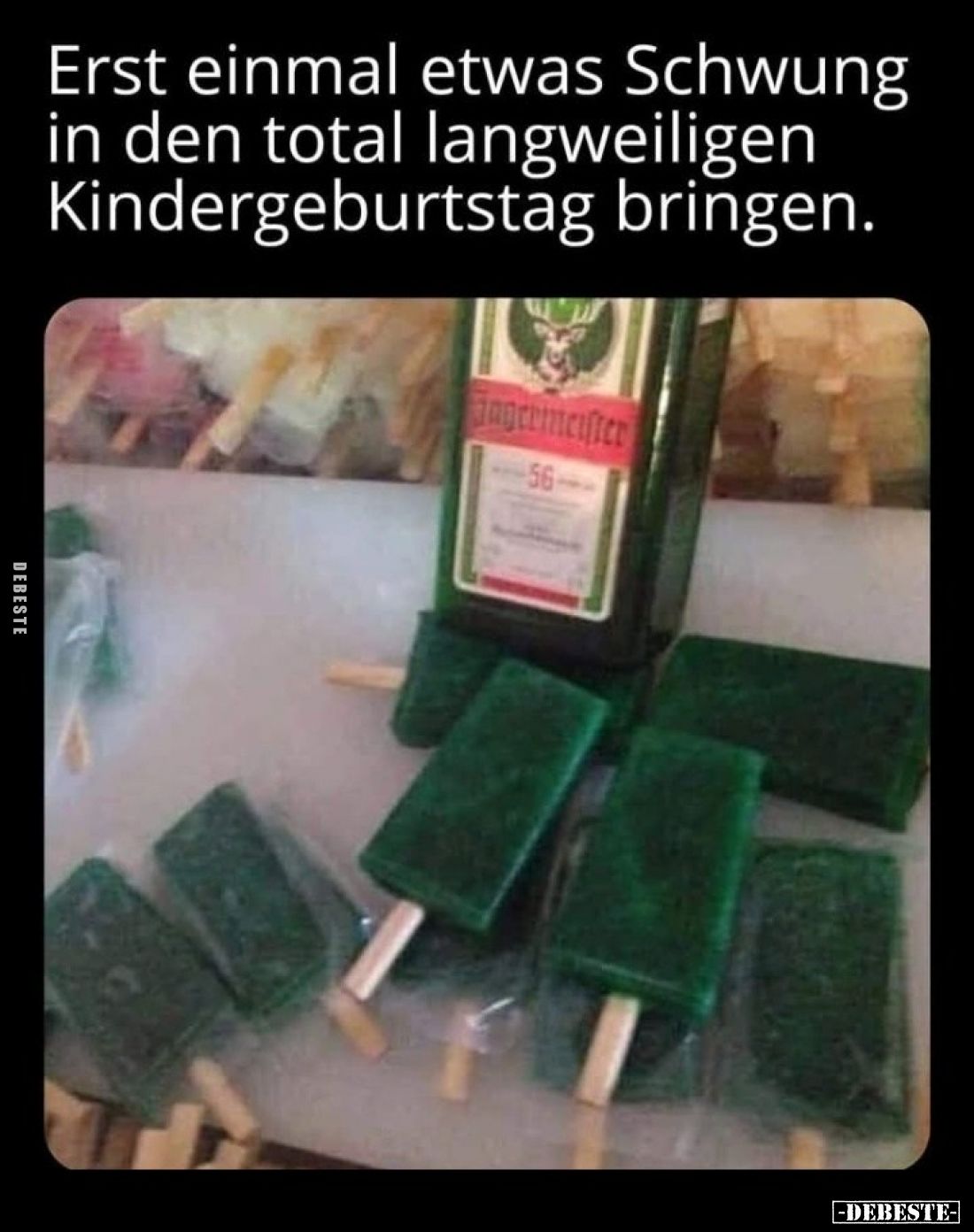 Erst einmal etwas Schwung in den total langweiligen Kindergeburtstag bringen.