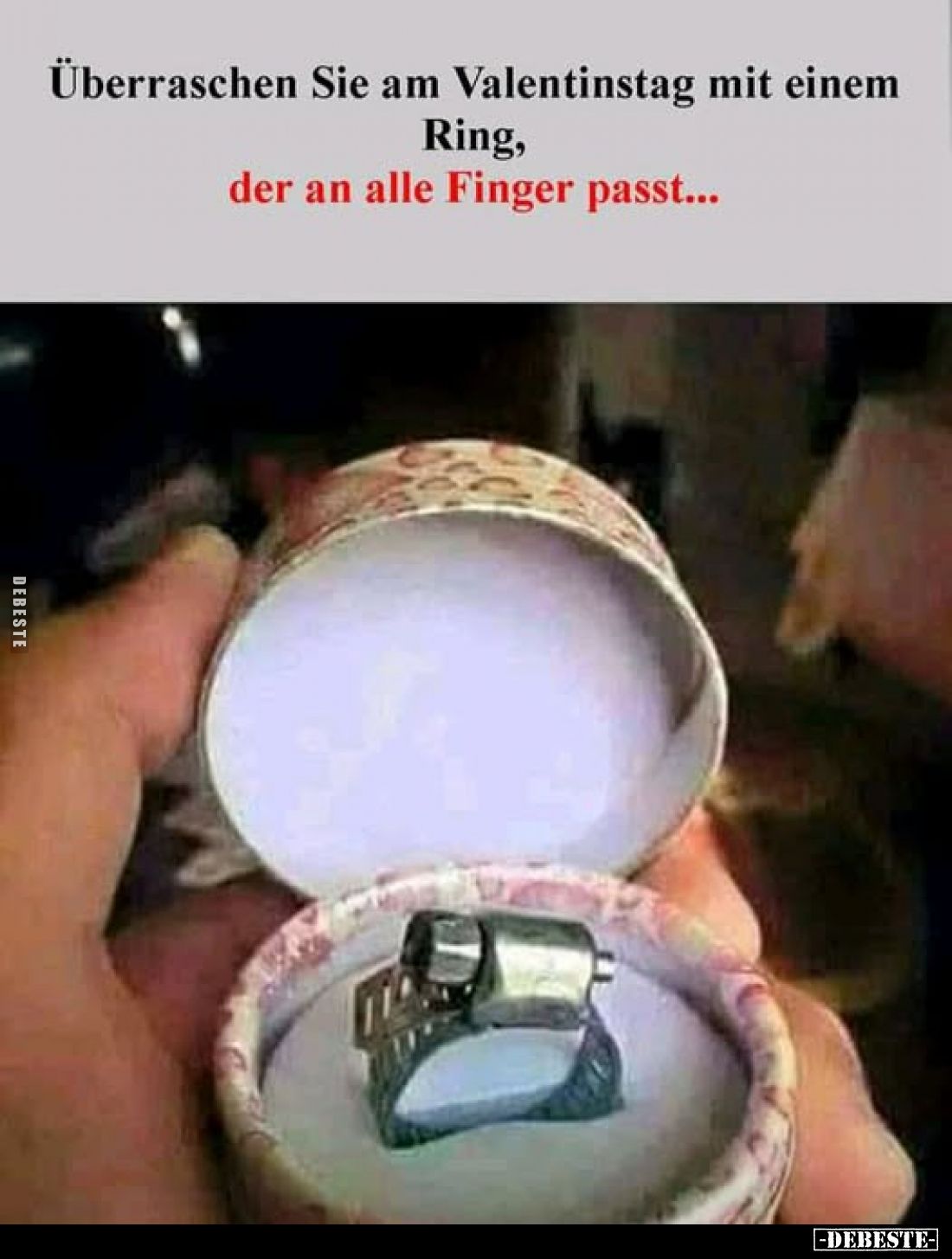 Überraschen Sie am Valentinstag mit einem Ring, der an alle Finger passt...