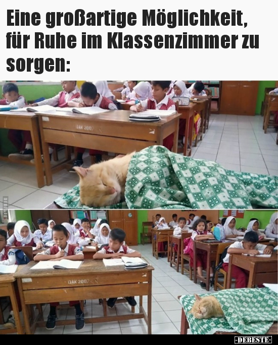 Eine großartige Möglichkeit, für Ruhe im Klassenzimmer zu.. - Lustige Bilder | DEBESTE.de