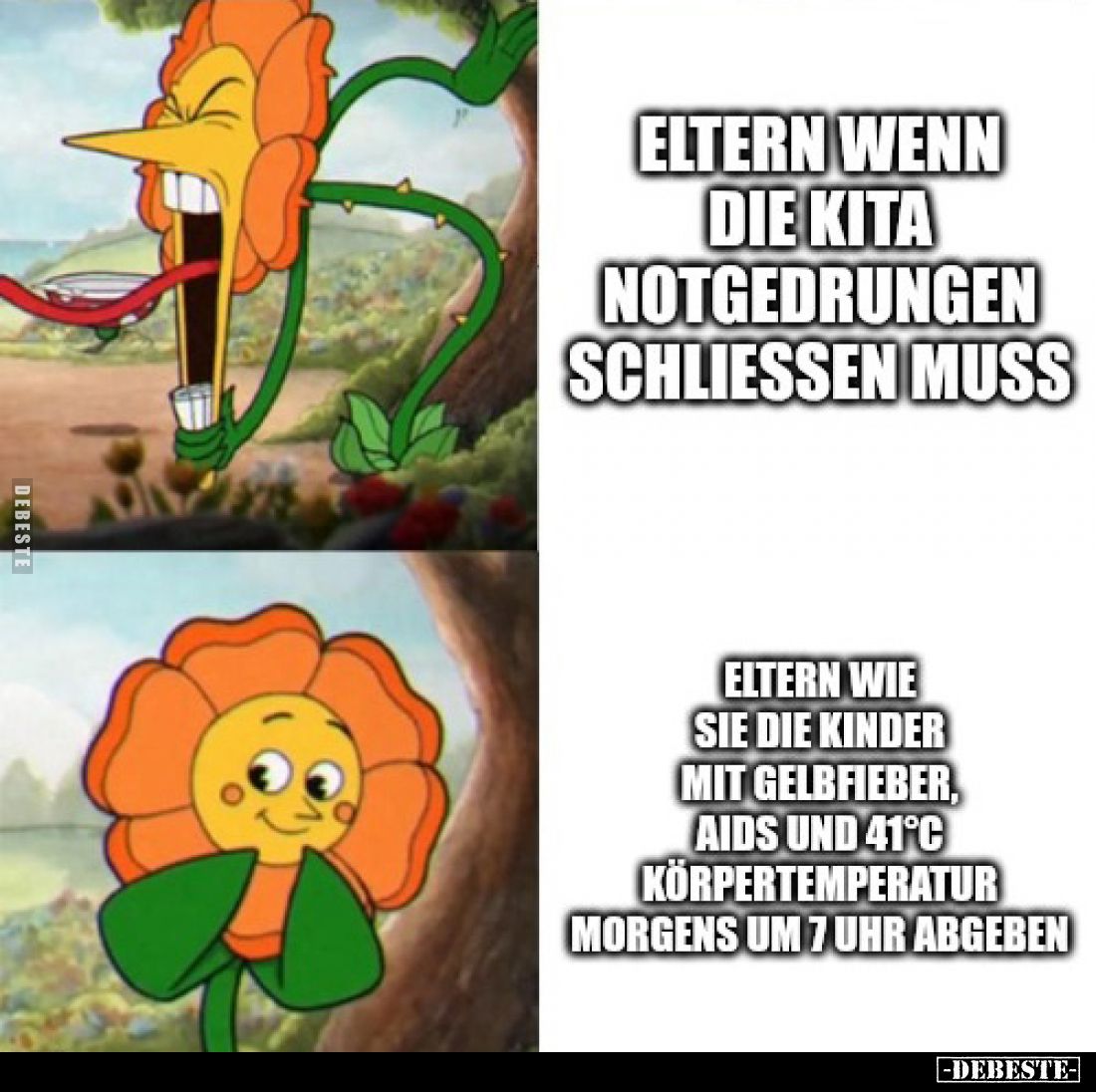 Eltern wenn die Kita notgedrungen schliessen muss
-
Eltern wie sie die Kinder mit Gelbfieber, Aids und 41°c Körpertemperatu...