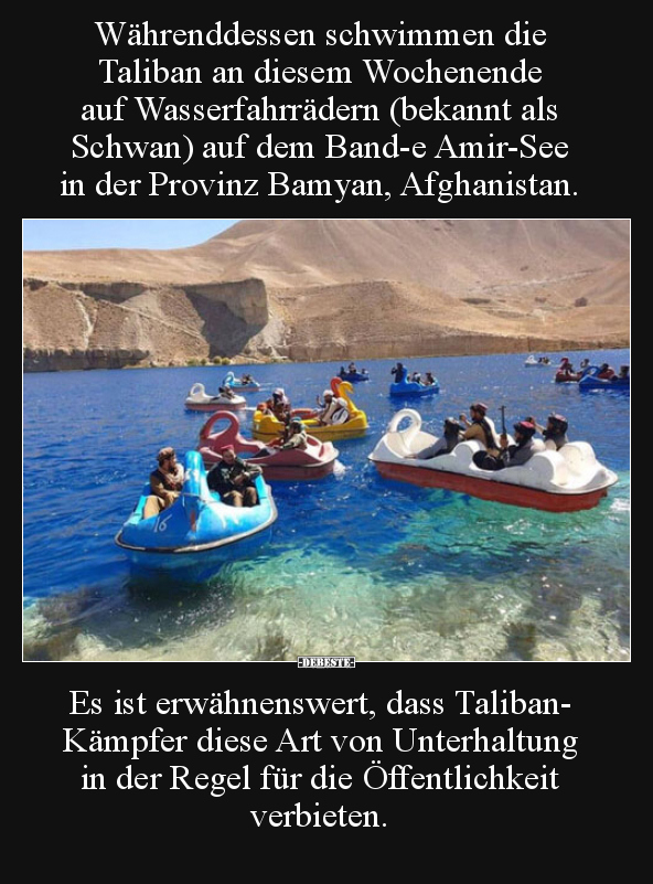 Währenddessen schwimmen die Taliban an diesem Wochenende.. - Lustige Bilder | DEBESTE.de