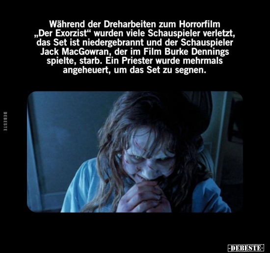 Während der Dreharbeiten zum Horrorfilm.. - Lustige Bilder | DEBESTE.de
