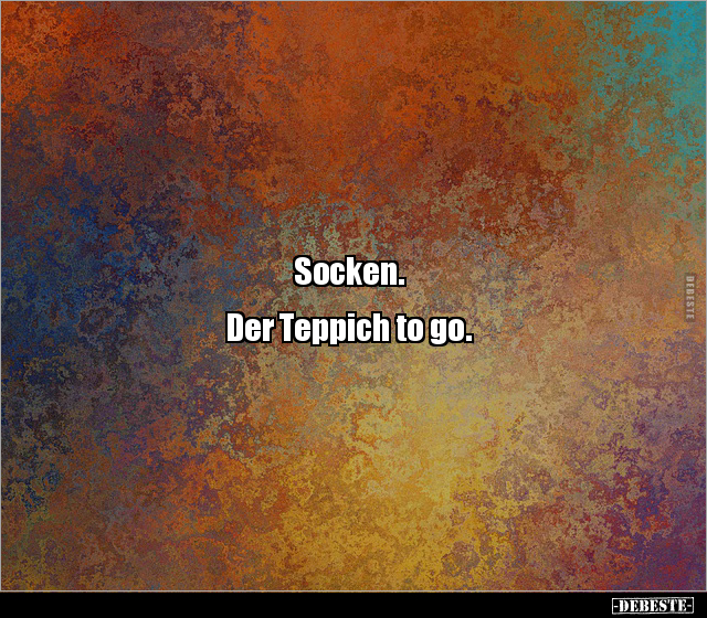 Socken.  Der Teppich to go. - Lustige Bilder | DEBESTE.de