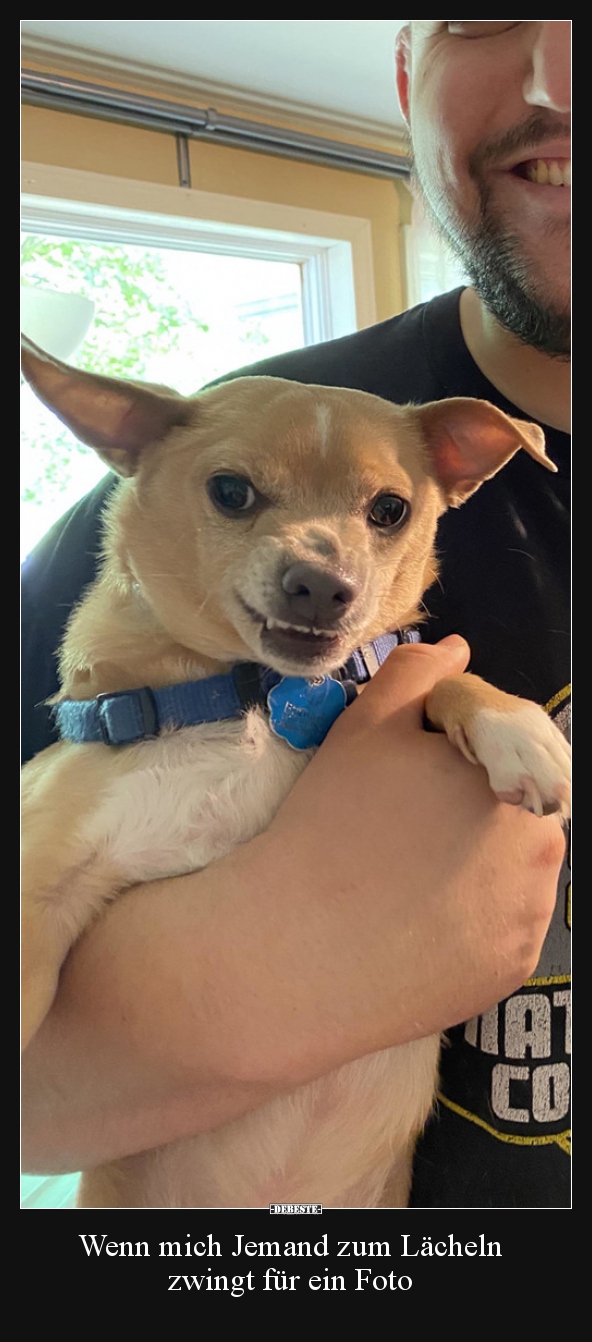Wenn mich Jemand zum Lächeln zwingt für ein Foto..