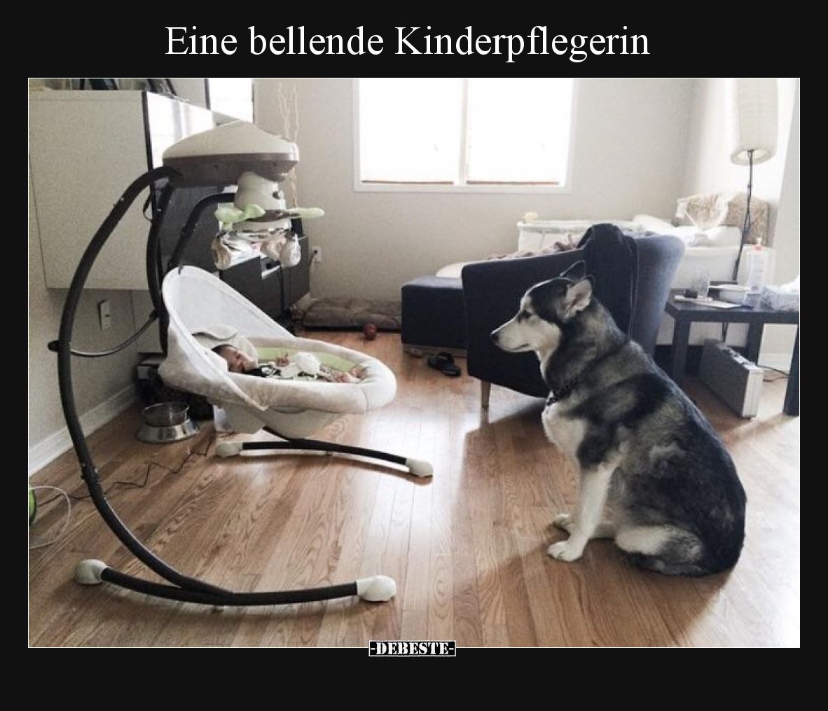 Eine bellende Kinderpflegerin