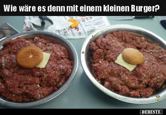 Wie wäre es denn mit einem kleinen Burger?.. - Lustige Bilder | DEBESTE.de