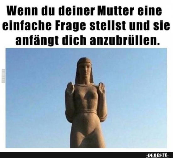 Wenn du deiner Mutter eine einfache Frage stellst...