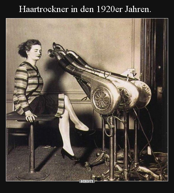 Haartrockner in den 1920er Jahren... - Lustige Bilder | DEBESTE.de