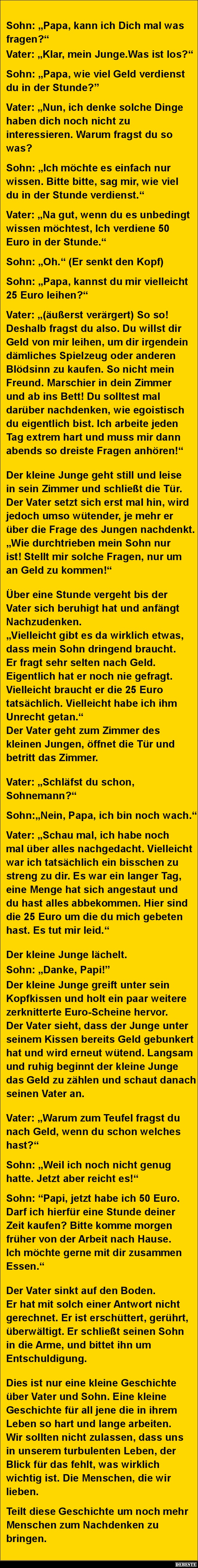 Papa, wie viel Geld verdienst du in der Stunde? - Lustige Bilder | DEBESTE.de
