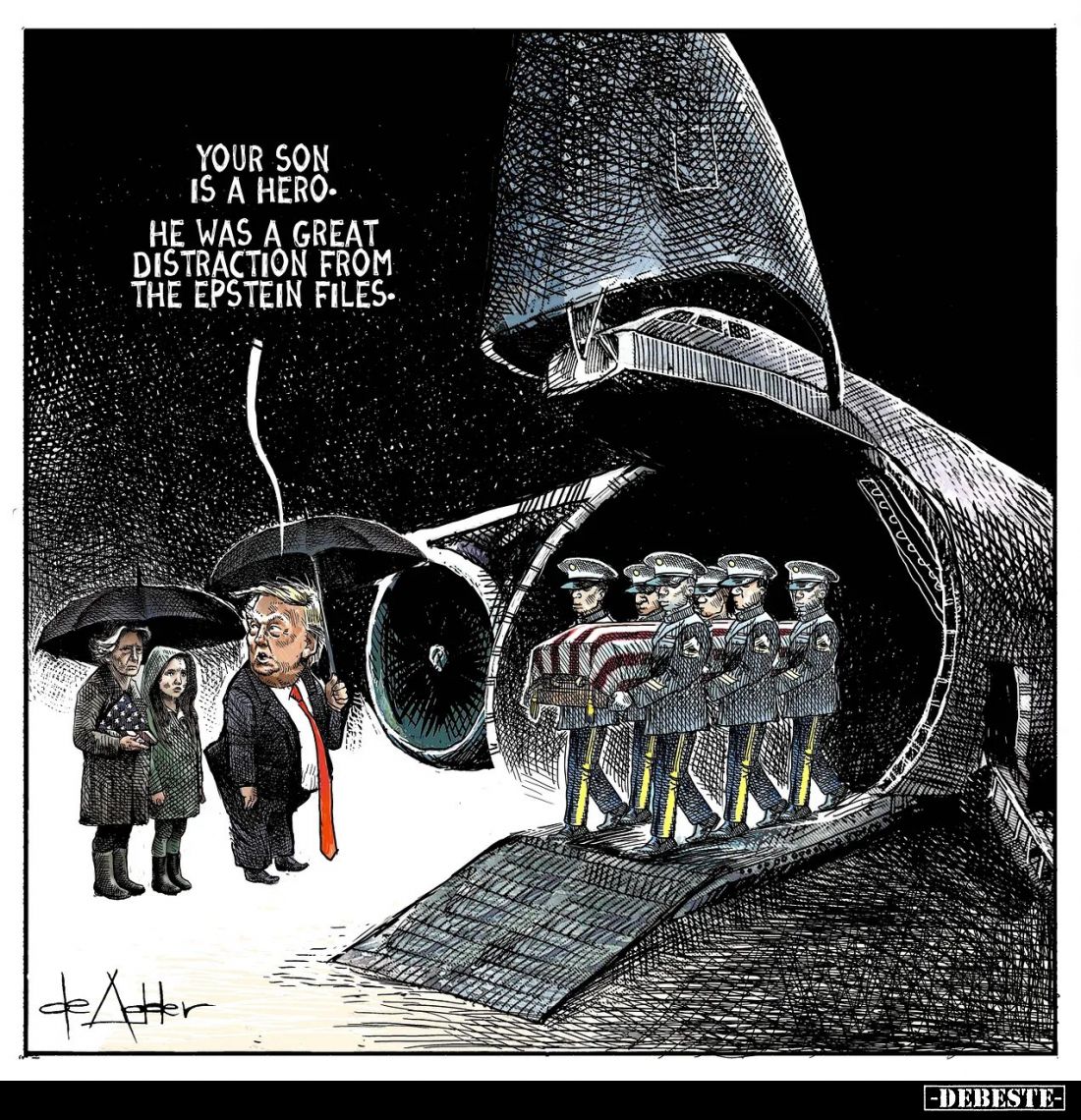 Your son is a hero.
He was a great distraction from the Epstein files.