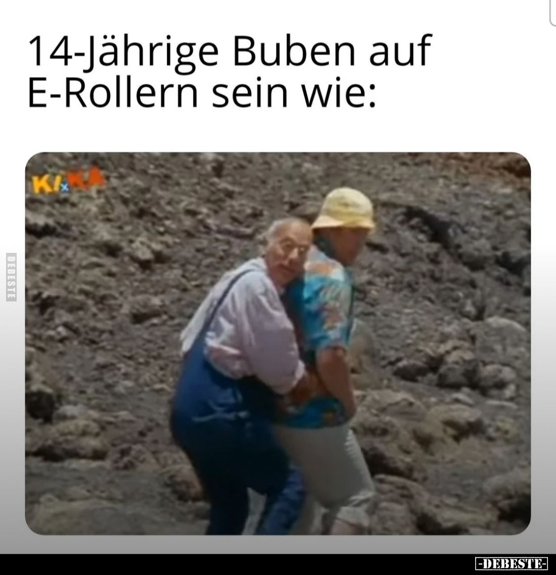 14-Jährige Buben auf E-Rollern sein wie: