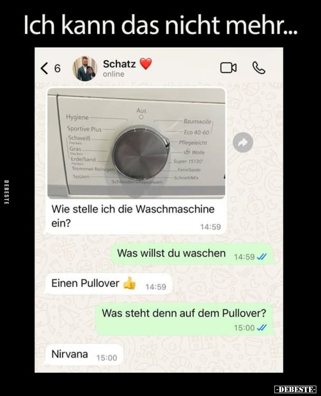 Ich kann das nicht mehr...