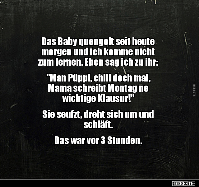 Das Baby quengelt seit heute morgen und ich komme nicht.. - Lustige Bilder | DEBESTE.de