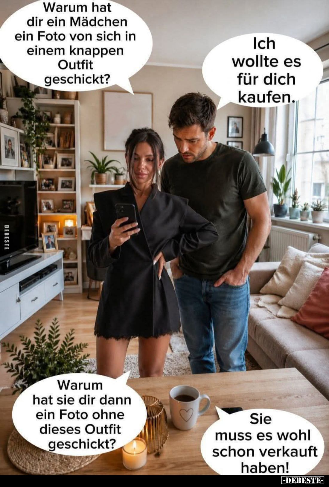 Warum hat dir ein Mädchen ein Foto von sich in einem knappen Outfit geschickt? - Ich wollte es für dich kaufen. - Warum hat s...