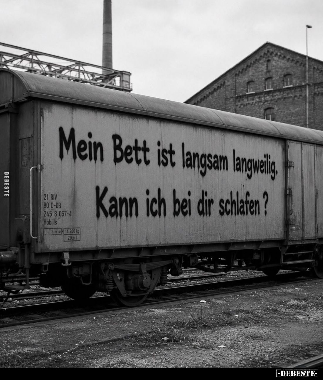 Mein Bett ist langsam langweilig. Kann ich bei dir schlafen?