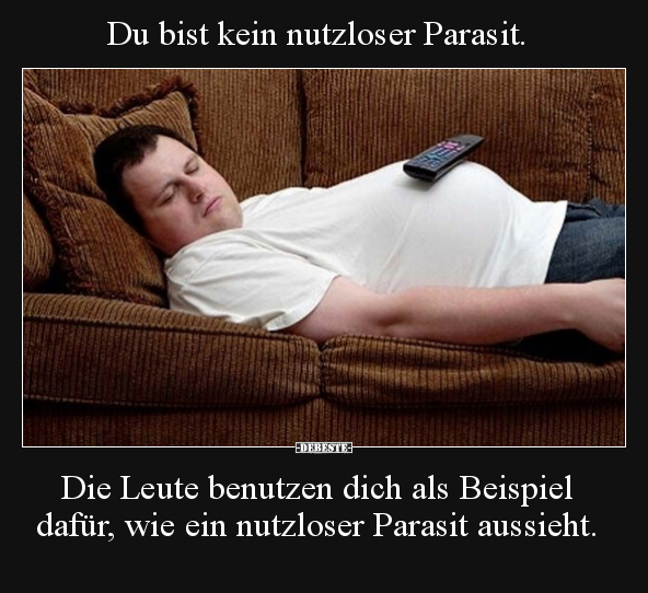 Du bist kein nutzloser Parasit. Die Leute benutzen dich als.. - Lustige Bilder | DEBESTE.de