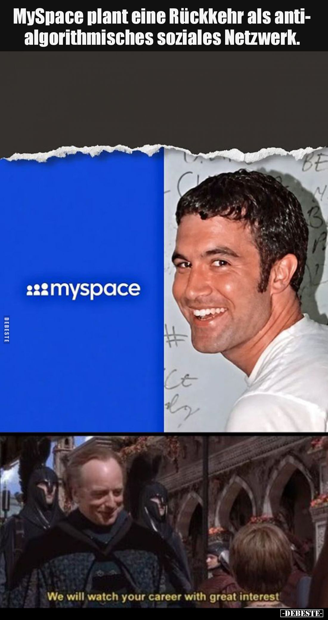 MySpace plant eine Rückkehr als anti-algorithmisches.. - Lustige Bilder | DEBESTE.de
