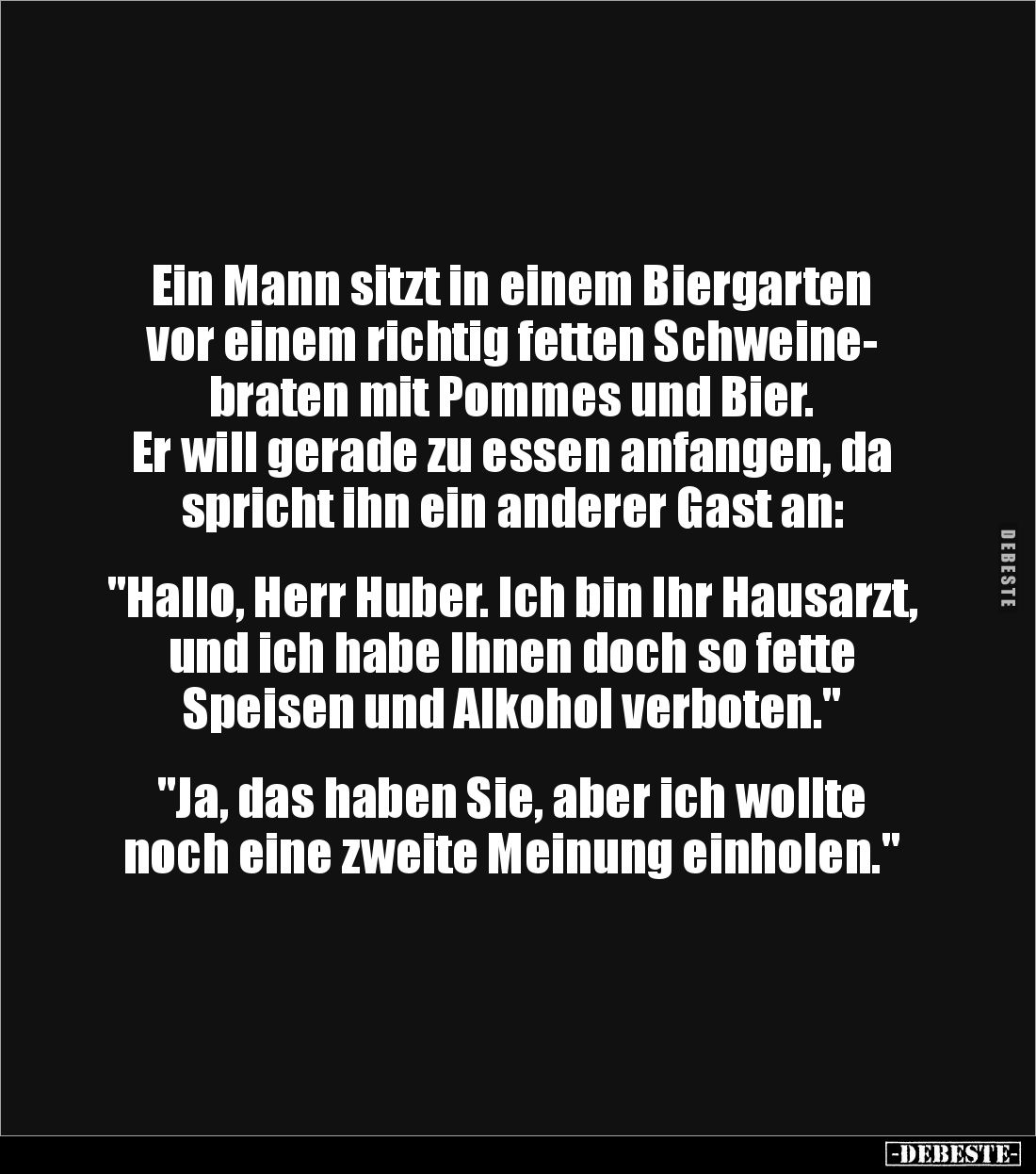 Ein Mann sitzt in einem Biergarten... - Lustige Bilder | DEBESTE.de
