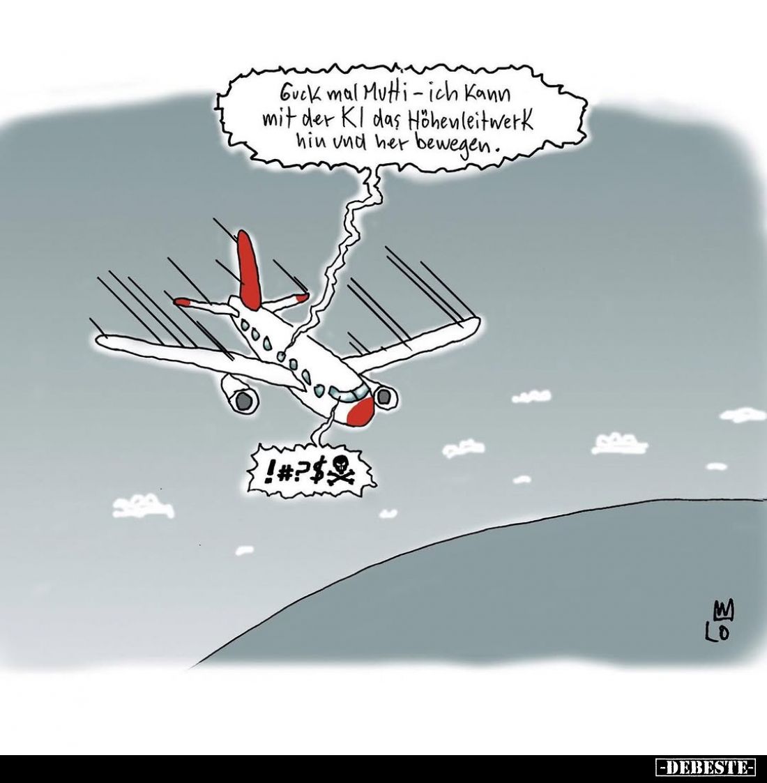 Guck mal Mutti - ich kann mit der Kl das Höhenleitwerk hin und her bewegen.