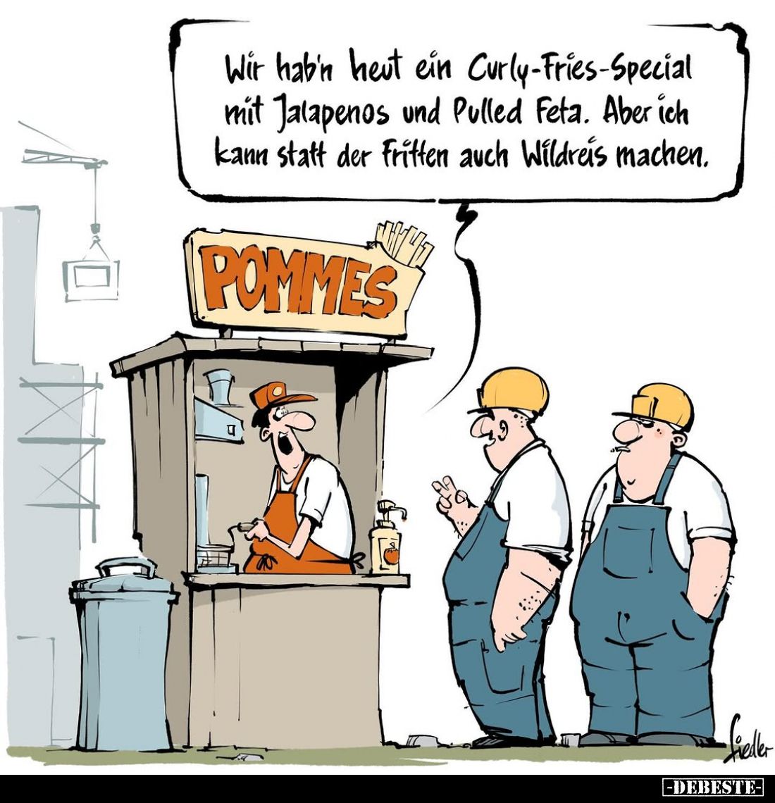 Wir hab'n heut ein Curly-Fries-Special mit Jalapenos und.. - Lustige Bilder | DEBESTE.de