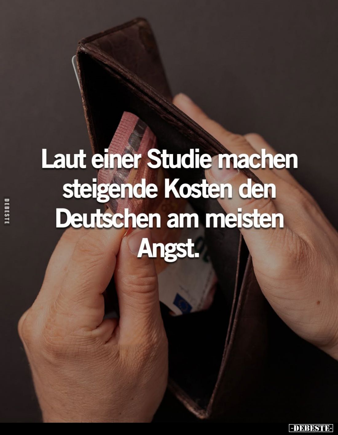 Laut einer Studie machen steigende Kosten den Deutschen am meisten Angst.