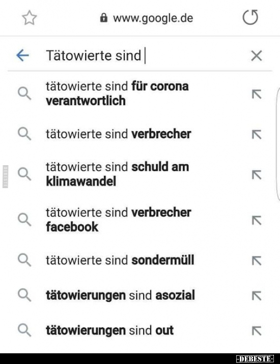 Tätowierte sind..