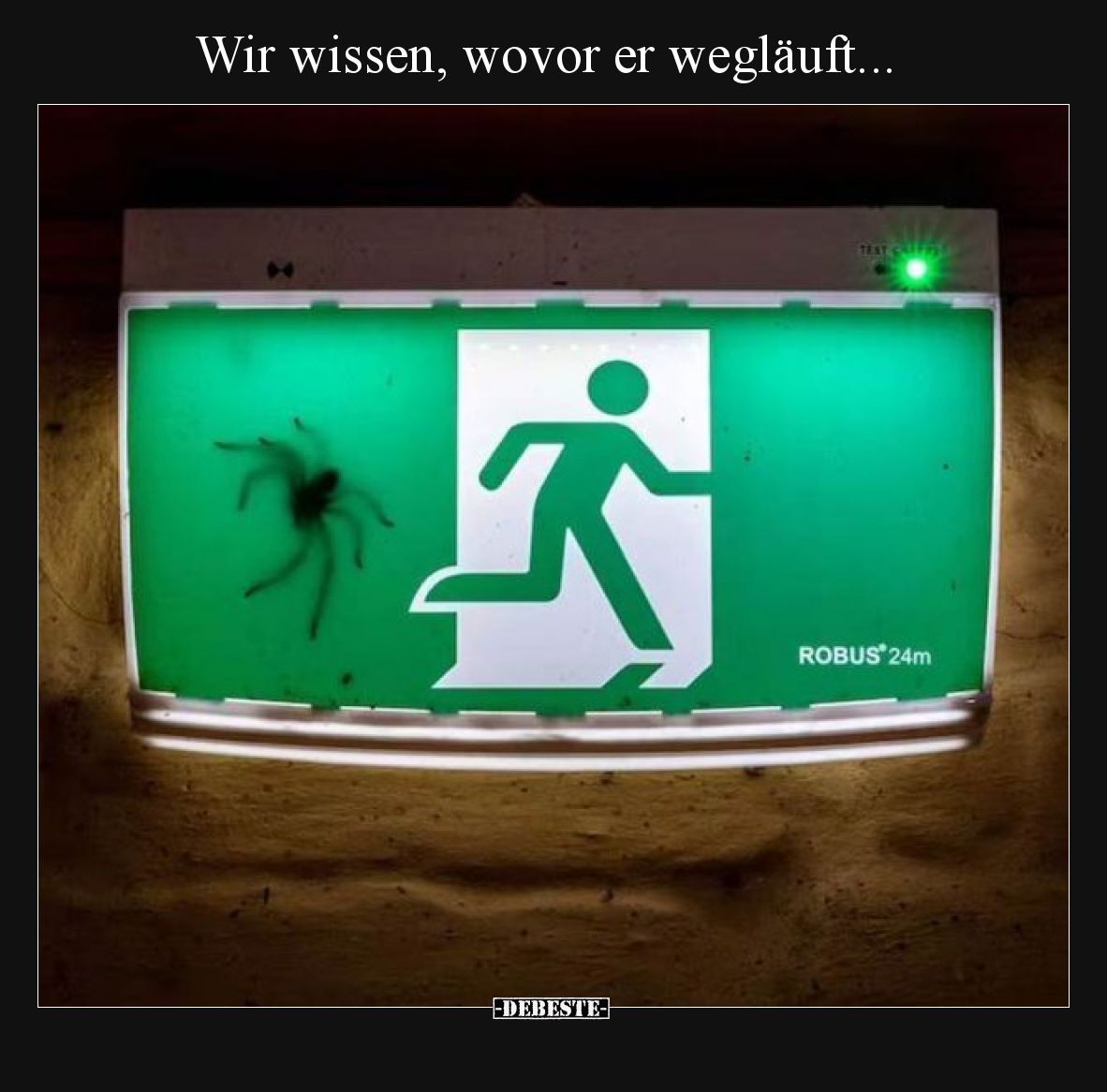 Wir wissen, wovor er wegläuft.