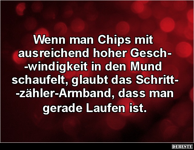 Wenn man Chips mit ausreichend hoher Geschwindigkeit.. - Lustige Bilder | DEBESTE.de