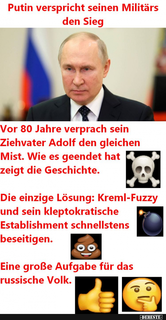 Putins große Angst vor dem Untergang - Lustige Bilder | DEBESTE.de