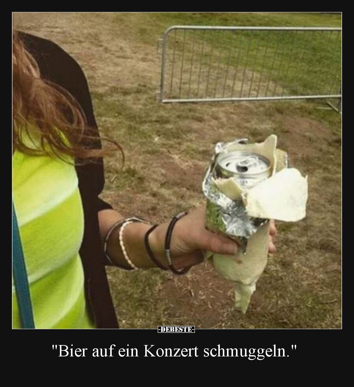 Bier auf ein Konzert schmuggeln