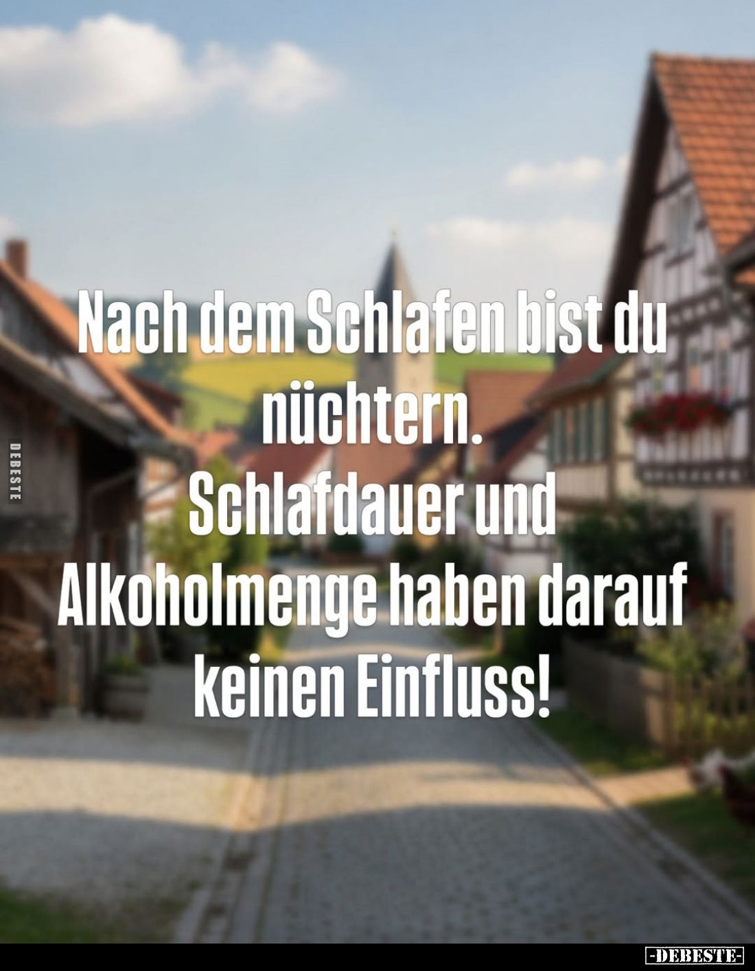 Nach dem Schlafen bist du nüchtern. Schlafdauer und Alkoholmenge haben darauf keinen Einfluss!