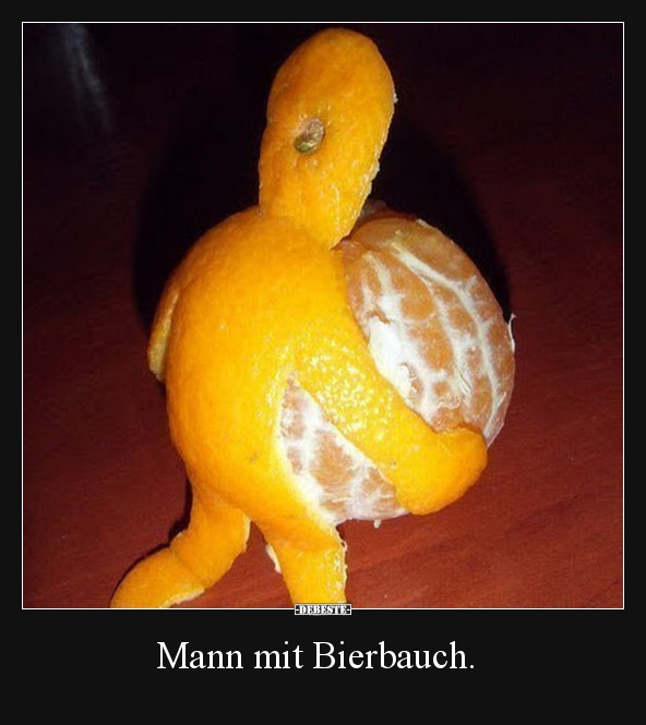 Mann mit Bierbauch.