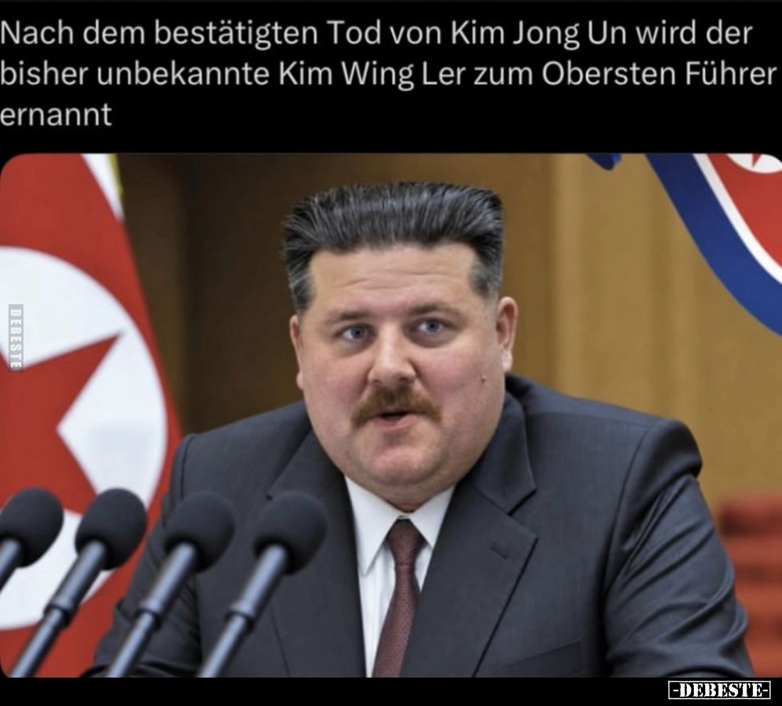 Nach dem bestätigten Tod von Kim Jong Un wird der bisher unbekannte Kim Wing Ler zum Obersten Führer ernannt