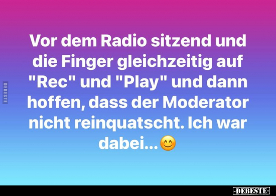 Vor dem Radio sitzend und die Finger.. - Lustige Bilder | DEBESTE.de
