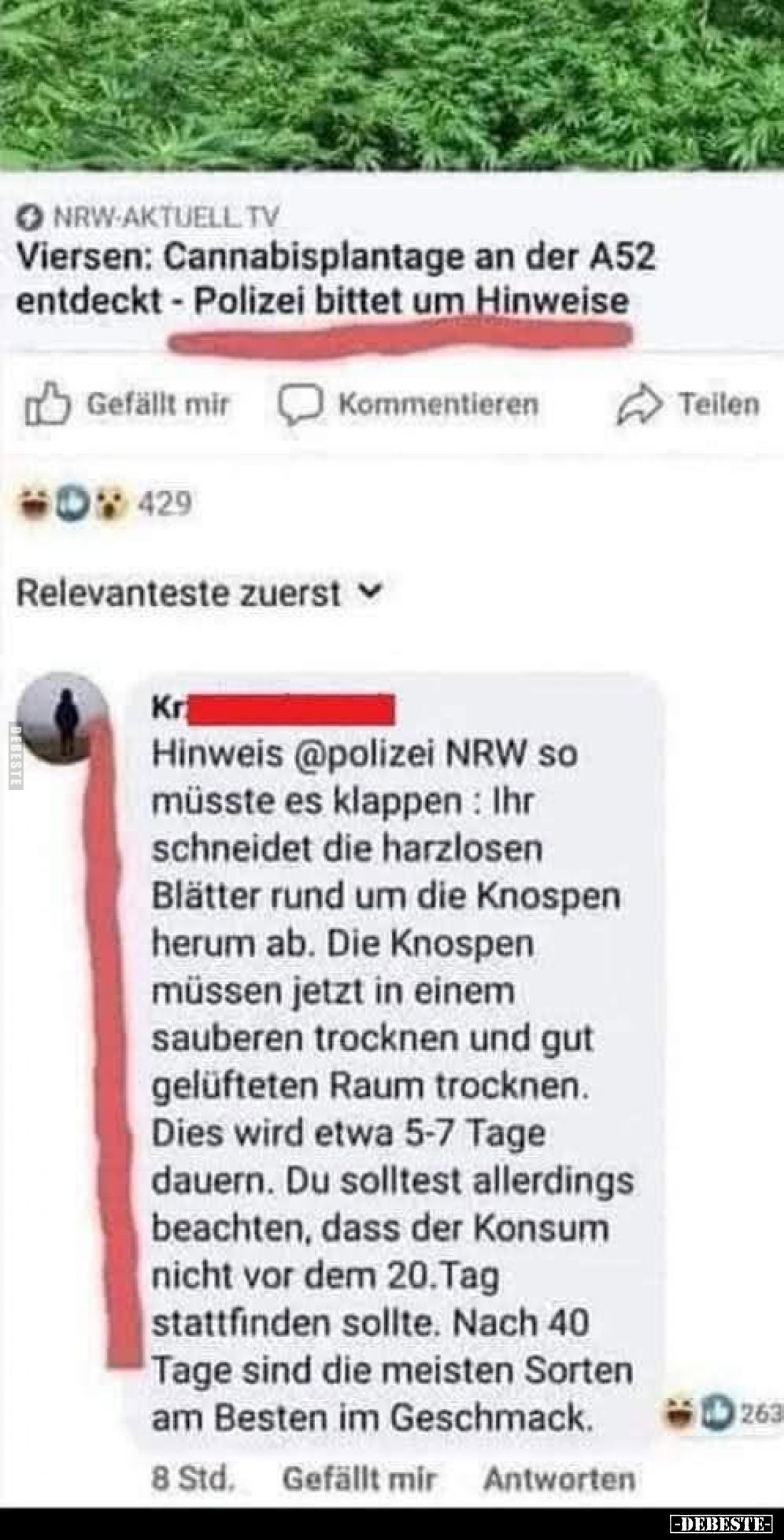 Viersen: Cannabisplantage an der A52 entdeckt - Polizei bittet um Hinweise
-
Hinweis @polizei NRW so müsste es klappen: Ihr...