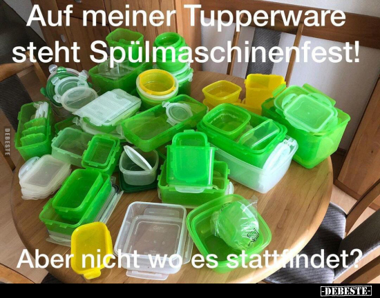 Auf meiner Tupperware steht Spülmaschinenfest!.. - Lustige Bilder | DEBESTE.de