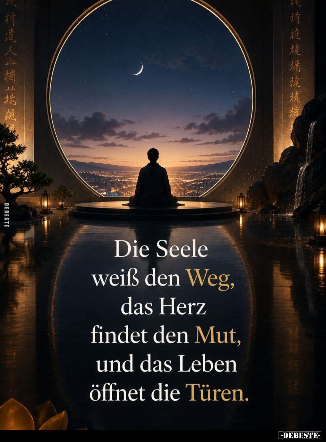 Die Seele weiß den Weg, das Herz findet den Mut, und das Leben öffnet die Türen.