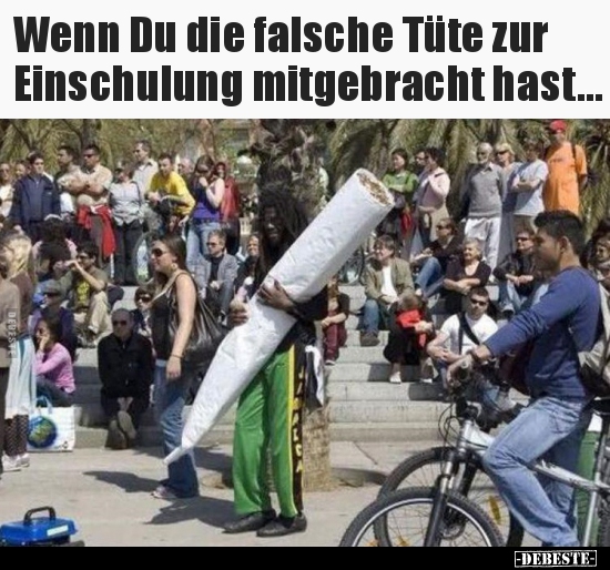 Wenn Du die falsche Tüte zur Einschulung mitgebracht.. - Lustige Bilder | DEBESTE.de