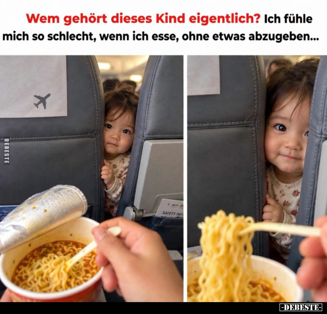 Wem gehört dieses Kind eigentlich?
Ich fühle mich so schlecht, wenn ich esse, ohne etwas abzugeben...