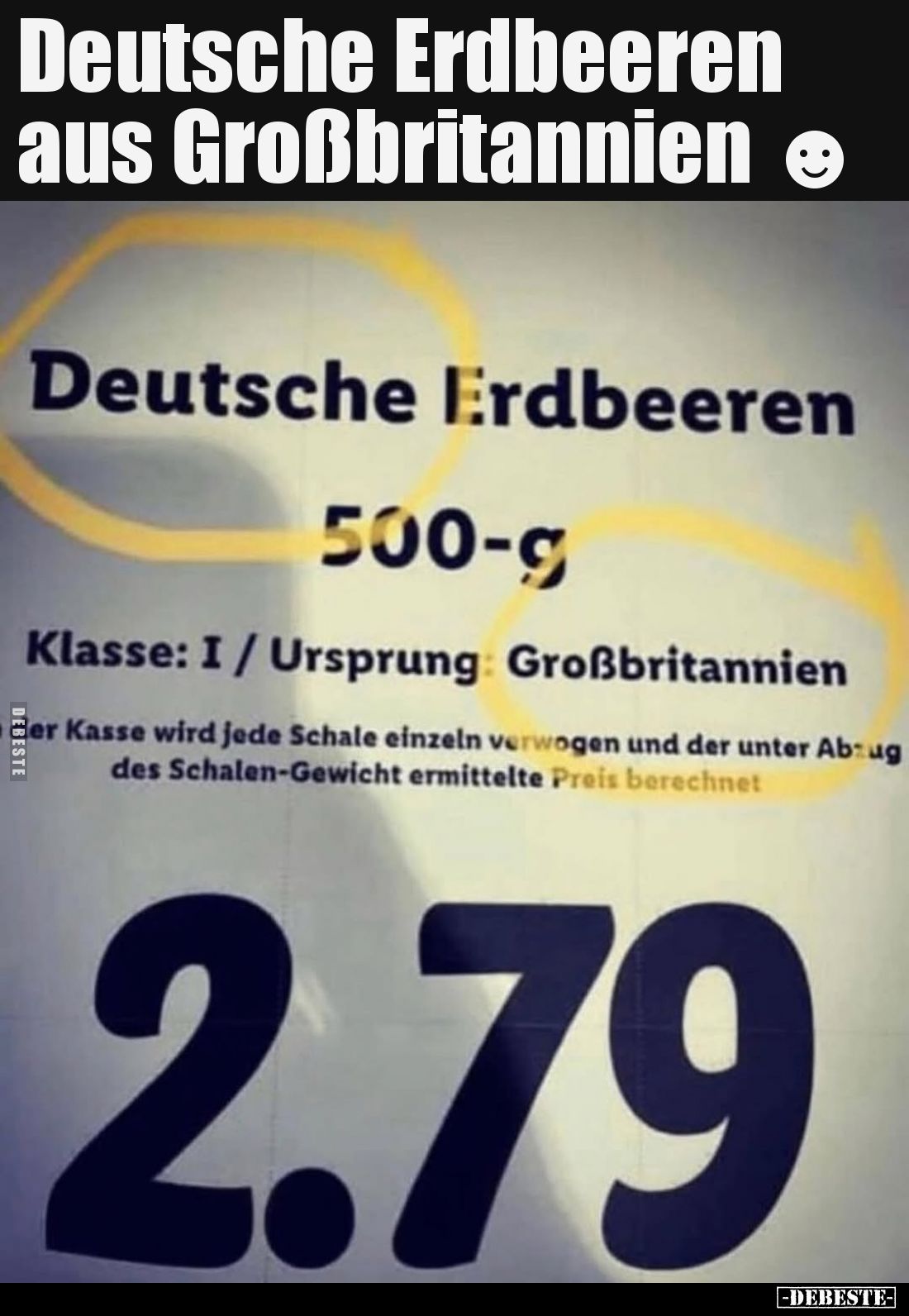 Deutsche Erdbeeren aus Großbritannien.