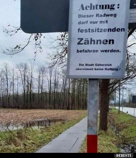 Achtung: Dieser Radweg darf nur.. - Lustige Bilder | DEBESTE.de